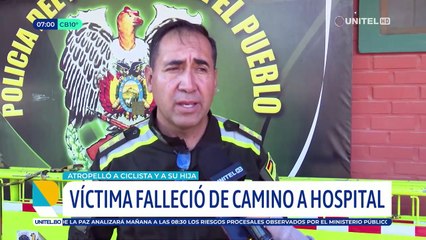 Policía atropella a una madre y su hija que iban en bicicleta, la mujer falleció