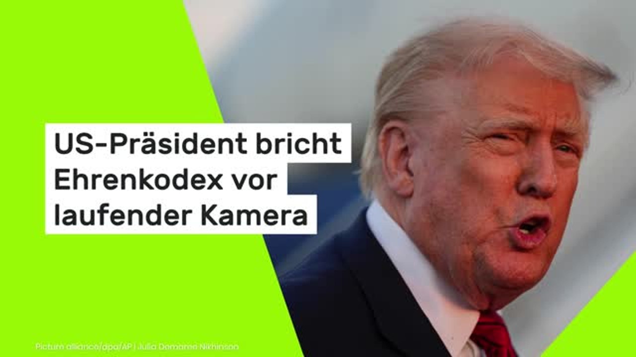 US-Präsident bricht Ehrenkodex vor laufender Kamera