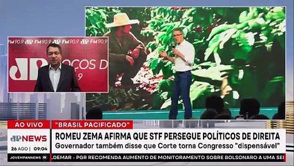 Romeu Zema acusa STF de perseguir direita e defende anistia a Bolsonaro