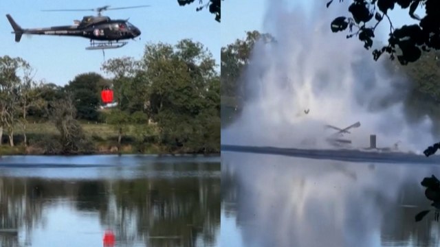 Un helicóptero se estrella cuando recogía agua para sofocar los incendios de Francia