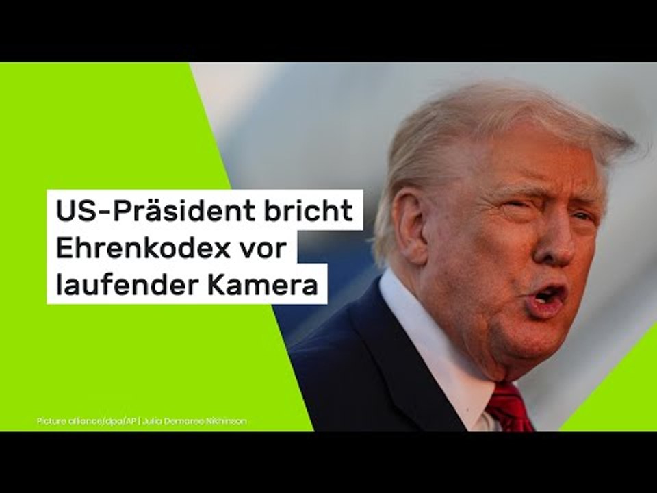 US-Präsident bricht Ehrenkodex vor laufender Kamera