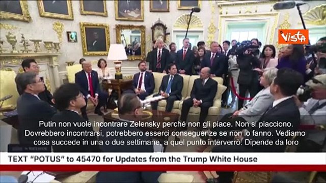 Trump: Senza un incontro tra Putin e Zelensky ci saranno delle conseguenze