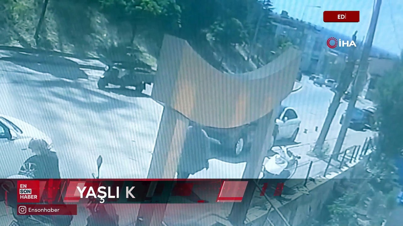 Edirne'de motosiklet sürücüsünün yaşlı kadına çarptı