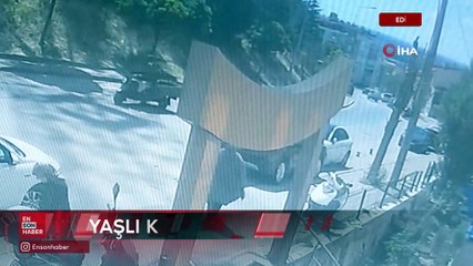 Edirne'de motosiklet sürücüsünün yaşlı kadına çarptı