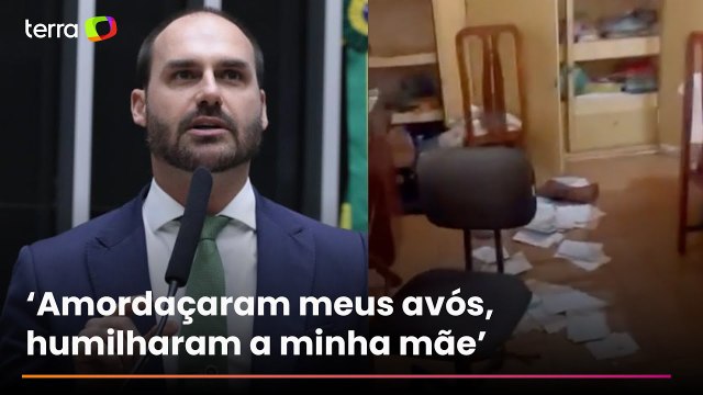 Eduardo Bolsonaro reclama de Moraes após Flávio dizer que mãe e avós foram feitos reféns no RJ