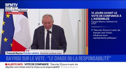 Chômage: "Les causes sont multiples et tiennent aux conditions de travail", assure François Bayrou qui détaille un point de "retour à l'emploi efficace"