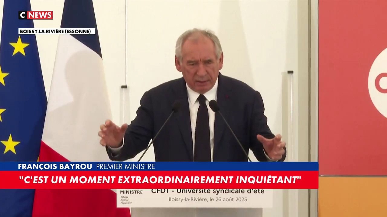 Le Premier ministre François Bayrou à propos du vote de confiance prévu le 8 septembre à l'Assemblée Nationale : «C'est un moment de clarification et de vérité»
