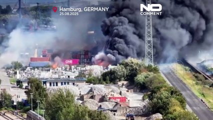 NO COMMENT: Un incendio en un almacén del puerto de Hamburgo deja 6 heridos
