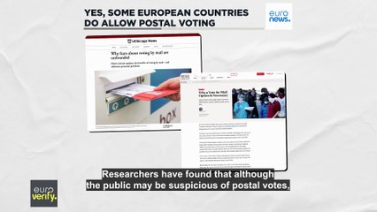 Yes, postal voting exists in Europe, contrary to Trump's claims
