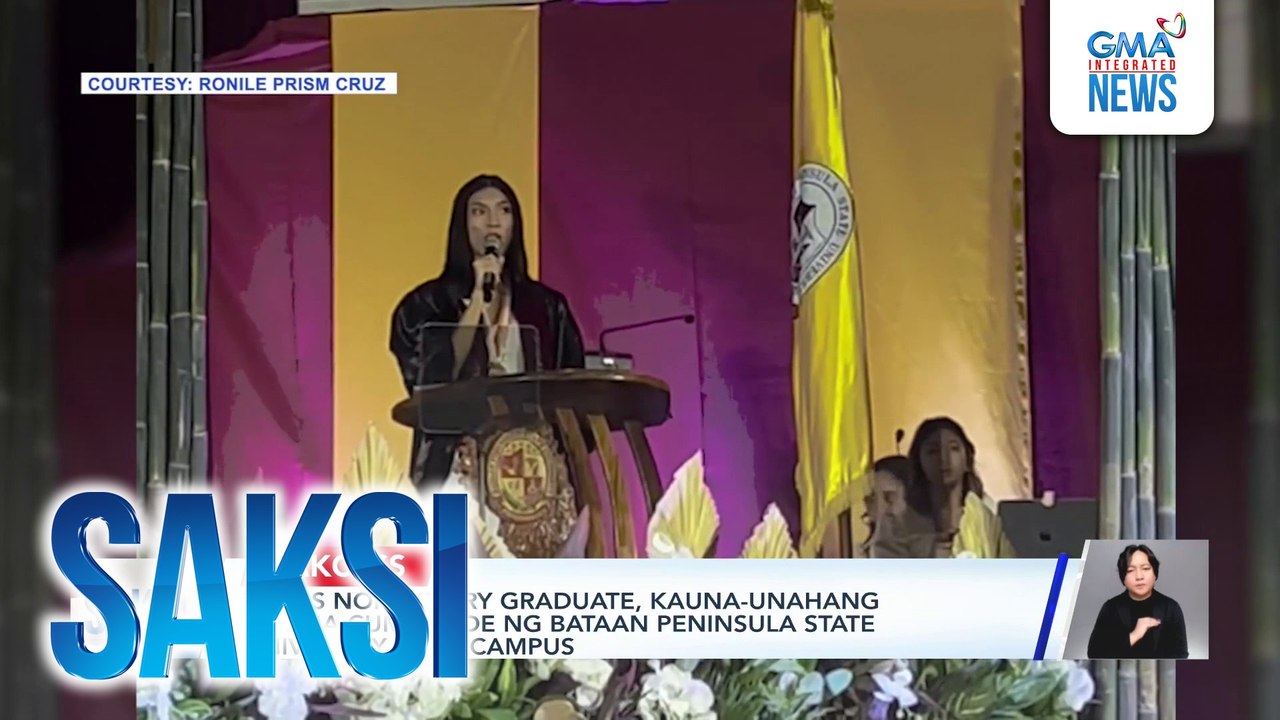 Trans non-binary graduate, kauna-unahang summa cum laude ng Bataan Peninsula State University main campus | Saksi