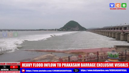 Heavy Flood Inflow to Prakasam Barrage