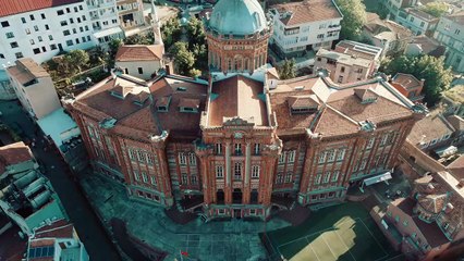 Aerial View of Phanar Greek Orthodox College, Istanbul - 4K