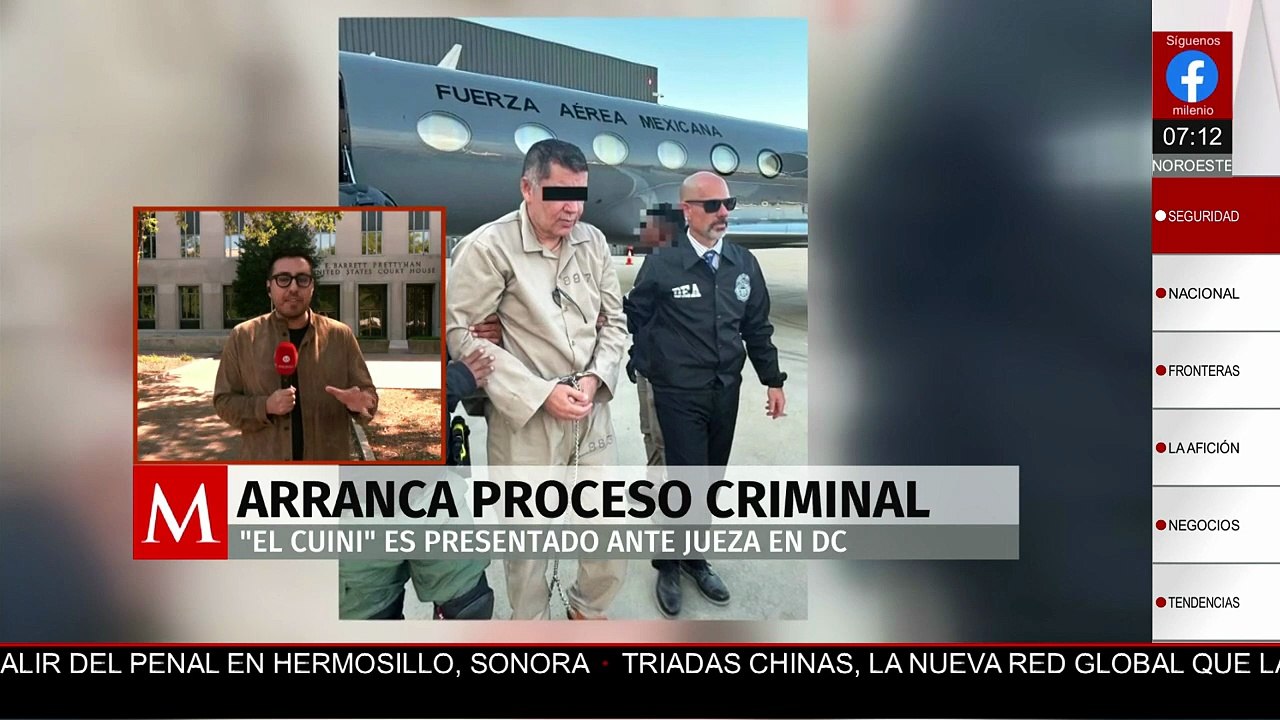 Inicia proceso contra 'El Cuini'; EU presenta 76 mil documentos de interceptaciones