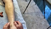 Raynor Leg Massage using Oil.