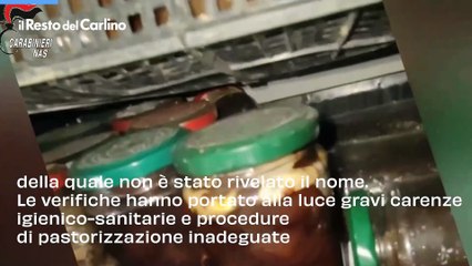 Maxi sequestro per rischio botulino: il video dei Nas