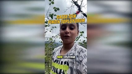 Küçük çocuktan büyük kampanya! Gazze için fındık topluyor