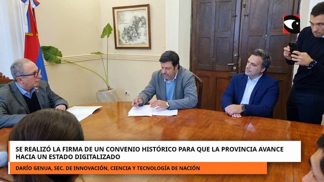 Se realizó la firma de un convenio histórico para que la provincia avance a un estado digitalizado