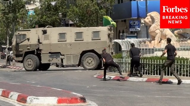 Gun Shots Ring Out As Israeli Forces Clash With Palestinians During Raid In Ramallah