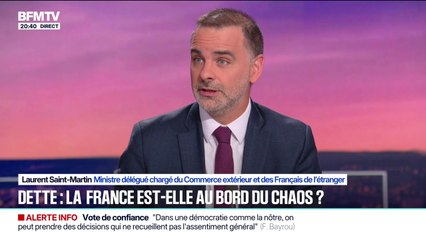 Vote de confiance du 8 septembre: "Il y aura chaos s'il n'y a pas de prise de conscience", assure Laurent Saint-Martin, ministre délégué chargé du Commerce extérieur