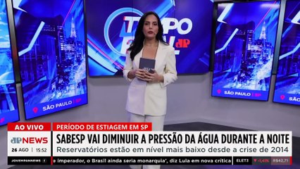 Sabesp anuncia medidas em São Paulo após nível de reservatórios cair | TEMPO REAL