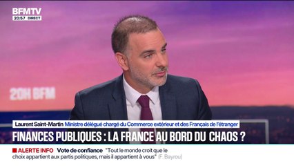 Vote de confiance du 8 septembre: "Il faut changer de méthode et aller chercher des compromis", estime Laurent Saint-Martin, ministre délégué chargé du Commerce extérieur