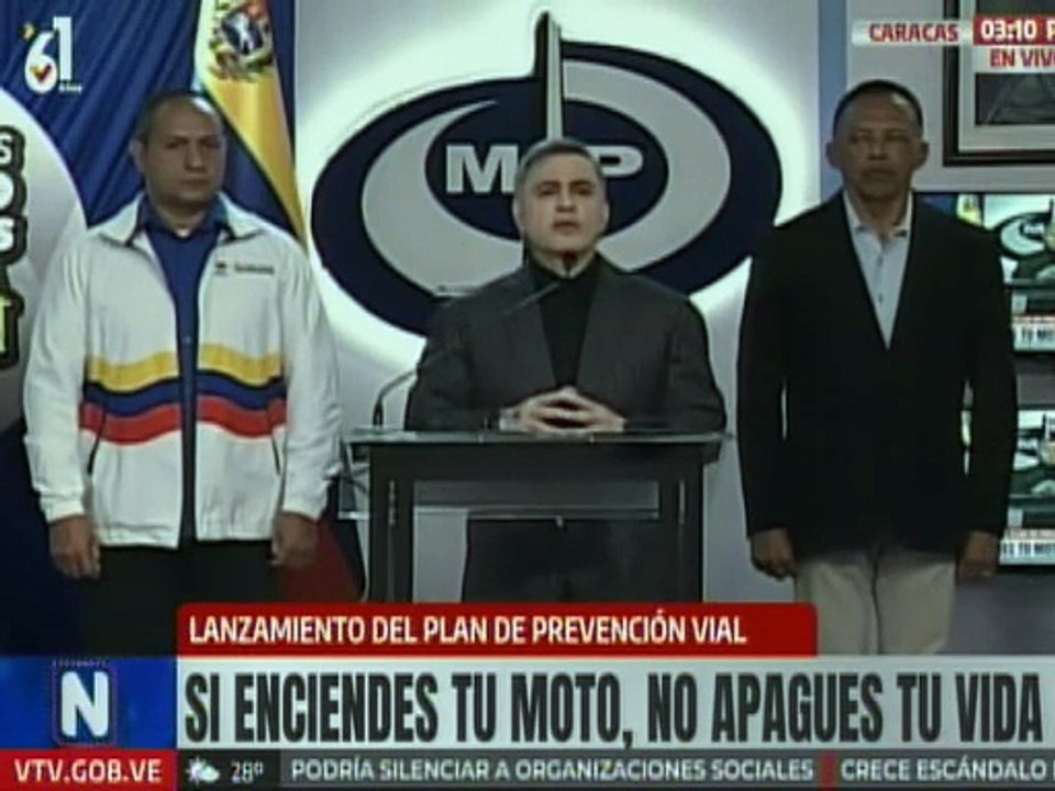 Fiscal Saab: Venezuela tiene que ser un país libre de accidentes de tránsito