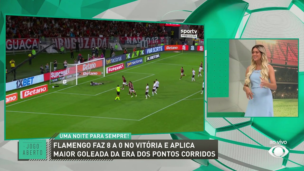 Flamengo humilha o Vitória com goleada de 8 a 0, e Carille é demitido; Jogo Aberto comenta