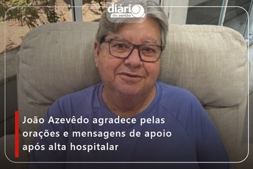 João Azevêdo agradece pelas orações e mensagens de apoio após alta hospitalar
