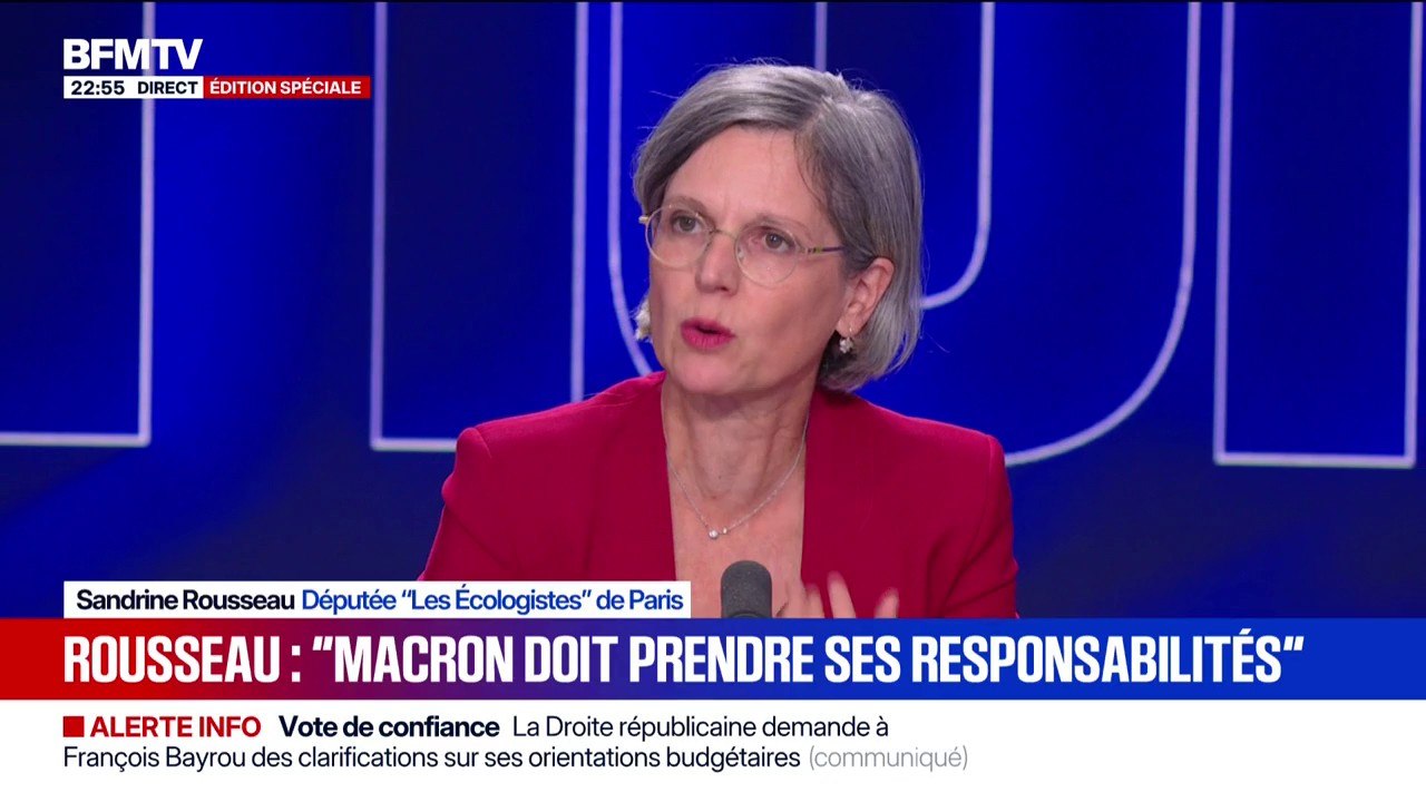 Gouvernement: "Il y a une volonté de ne pas mener une politique économique, sociale de gauche", estime Sandrine Rousseau, députée Les Écologistes