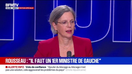 Gouvernement: "Nous avons en France une démocratie ostentatoire", estime Sandrine Rousseau, députée Les Écologistes