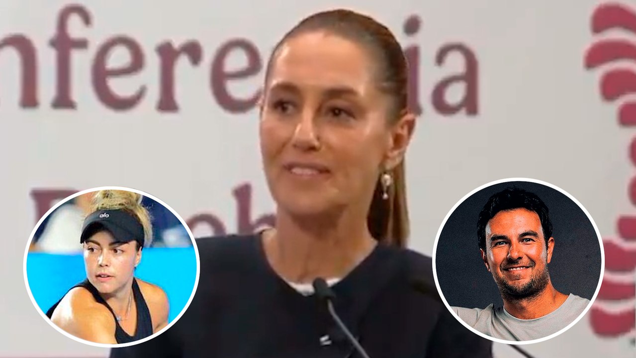 Claudia Sheinbaum felicita a Checo Pérez por su regreso a la F1 y a Renata Zarazúa por victoria en el US Open
