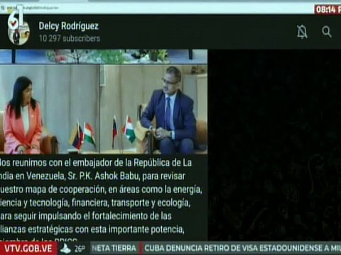 Venezuela e India avanzan en el fortalecimiento de sus alianzas estratégicas