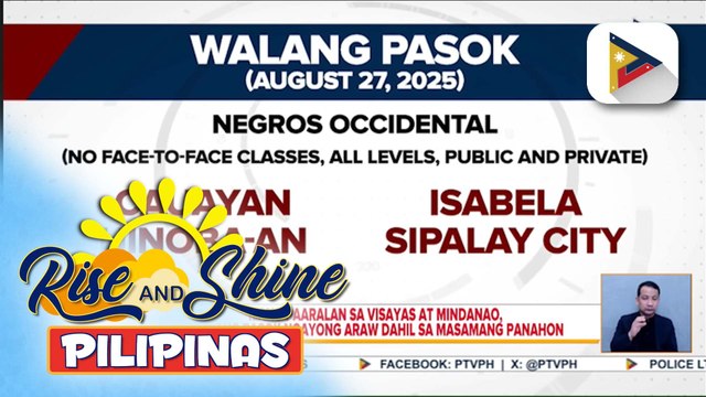 Ilang paaralan sa VisMin, walang pasok ngayong araw dahil sa masamang panahon