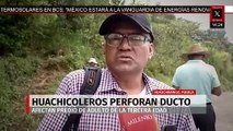 En Puebla, adulto mayor sufre afectaciones en su terreno por culpa del huachicol