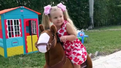 Diana and Papa Pretend Play with toy Musical Instruments