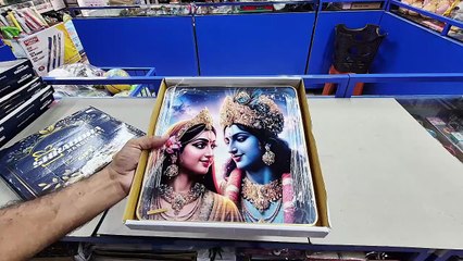 Unboxing and Review of Shri Radhe Krishna Crystaled Rectangular Wall Hanging For Home Gift Items Painiting With Frame