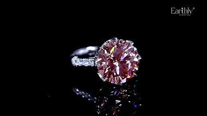 Regal Pink Round Solitaire Engagement Ring | Earthly jewels