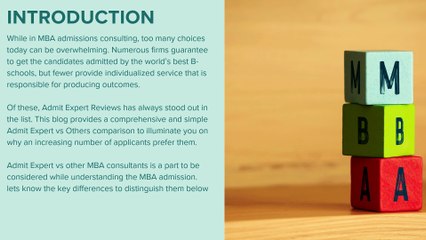 Admit Expert vs Others What distinguishes them from the rest in MBA Consulting (1)