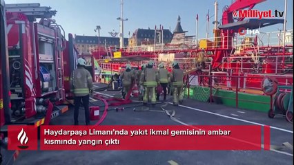 Haydarpaşa’da yakıt ikmal gemisinde yangın
