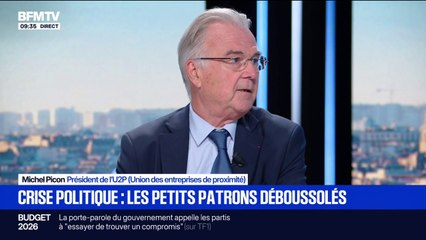 Vote de confiance: "Le spectacle politique est assez ahurissant", affirme Michel Picon, président de l'U2P