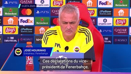 Fenerbahçe - Mourinho : "Le vice-président ? Croyez-le ou non, je ne sais pas qui il est"