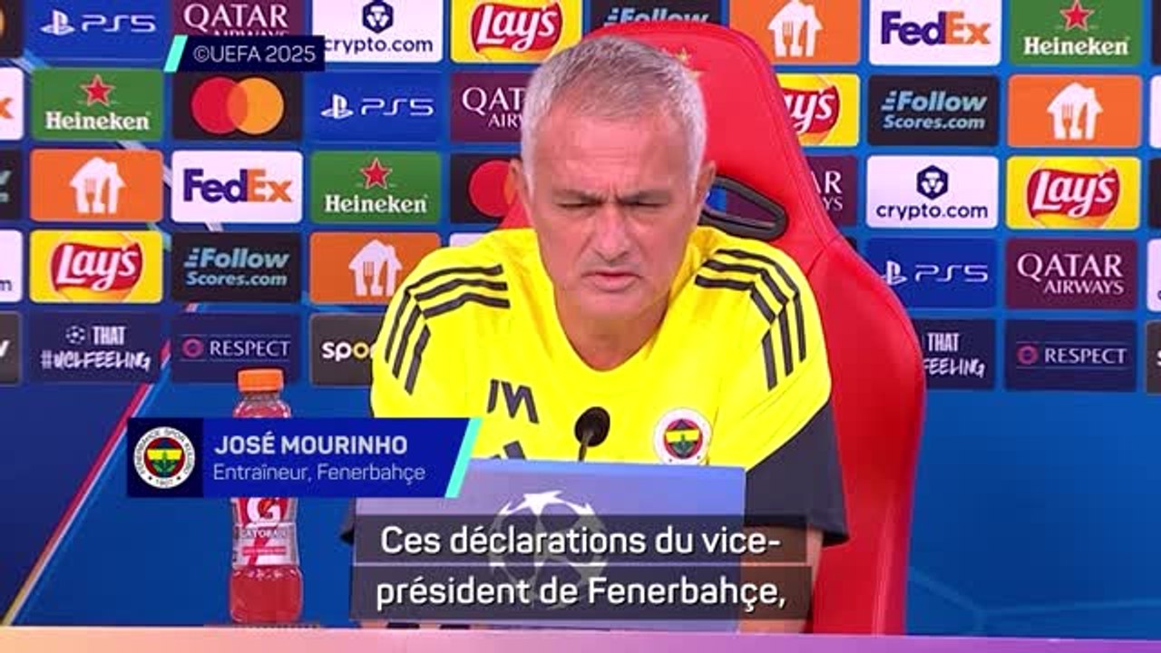 Fenerbahçe - Mourinho : "Le vice-président ? Croyez-le ou non, je ne sais pas qui il est"