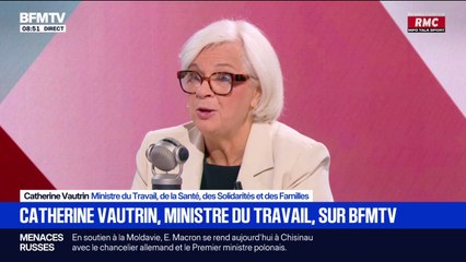 "Ça fait partie de l'anticipation": Catherine Vautrin réagit aux révélations du Canard enchaîné sur la demande faite aux ARS de préparer les soignants à un possible "engagement majeur"
