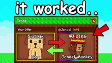 ROBLOX | Trading From Dog To JANDEL MONKEY in Grow a Garden!