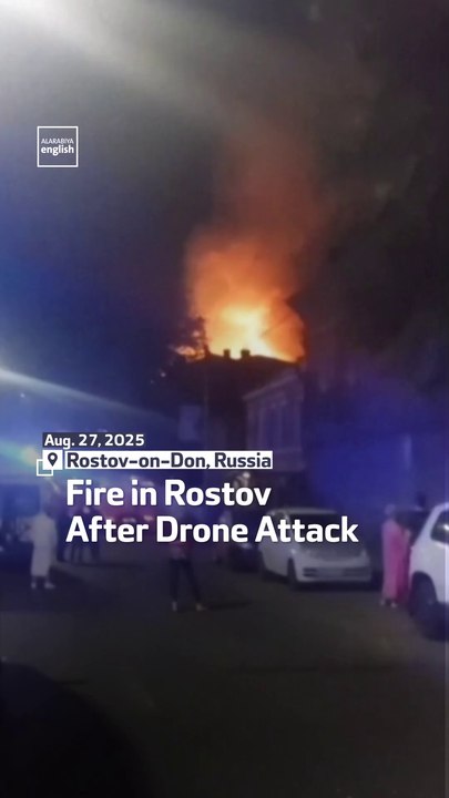 Fire In Rostov After Drone Attack