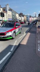 Cyclists in the Junior Race of South Wales head down Monmouth's Monnow Street. Video: Rachel Rand