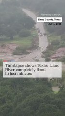 Time lapse video of the recent flash flood at a low water crossing in Central Texas