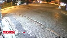 Elazığ'da freni boşalan tırın kaza anı kamerada