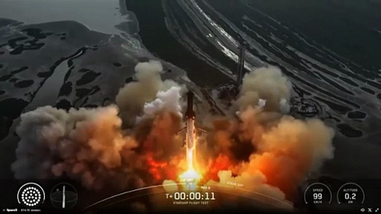 SpaceX Starship absolviert ersten Orbitaltest vor Feuerball im Ozean