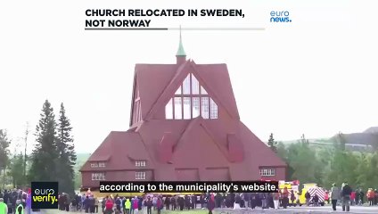 Video shows church being relocated in Sweden, not Norway